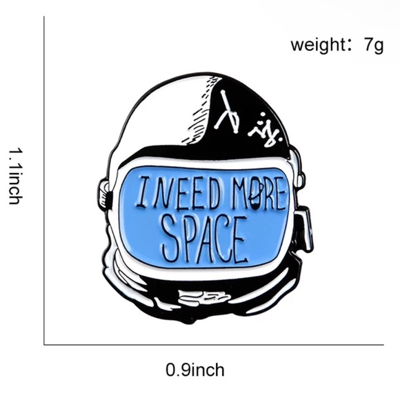 1 LEFT‼️ Need Space Astronaut Enamel Pin Astronomy Science Student Metal Badge - Picture 4 of 9